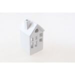 Figurka ceramiczna domek 8 x 8 x 15 cm biały