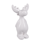 Figurka ceramiczna renifer 12 x 9,8 x 20 cm biały