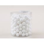 Kulki brokatowe 1,5 cm białe