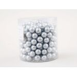 Kulki brokatowe 1,5 cm srebrne