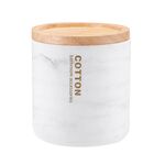 Pojemnik na płatki kosmetyczne MARBLE biały