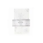 Bieżnik 180 x 40 cm biało-srebrny