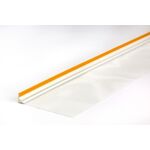 Listwa przyokienna 6 mm PVC z siatką i uszczelką biała 2,5 m
