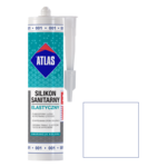 Silikon sanitarny elastyczny 001 biały 280 ml Atlas