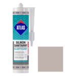 Silikon sanitarny elastyczny 034 jasnoszary 280 ml Atlas
