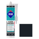 Silikon sanitarny elastyczny 204 czarny 280 ml Atlas