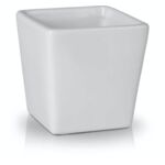 Osłonka ceramiczna kwadratowa 9 cm biała