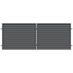 Brama dwuskrzydłowa EMMA 4,00 x 1,50 stal ocynk + RAL7016 struktura