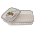 Pojemnik z ociekaczem Pierro VEGE 1,65l ecru