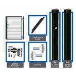 Komplet Furtka 3D 1,00 x 1,50 ocynk + RAL9005 prawa