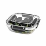Pojemnik Lock & Fresh 1 l 17,5 x 17,5 x 8,4 cm antracytowy