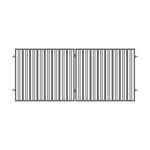 Brama dwuskrzydłowa ERYK 3,50 x 1,50 stal ocynk + RAL7016 struktura