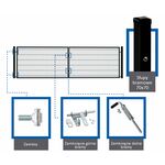 Komplet brama dwuskrzydłowa 3D 4,00 x 1,20 ocynk + RAL9005