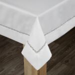 Obrus dekoracyjny Paola 140 x 180 cm biały