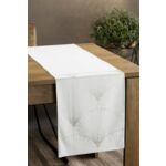 Bieżnik dekoracyjny Velvet Blink 35 x 140 cm biały