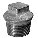 Korek żeliwny ocynkowany z obrzeżem 1/2" STRONG