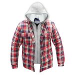 Bluza flanelowa ocieplana z kapturem BH63KF-L rozmiar L DEDRA