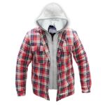 Bluza flanelowa ocieplana z kapturem BH63KF-S rozmiar S DEDRA