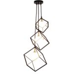 Lampa wisząca WEERT 3 x 28 W G9 czarny, złoty