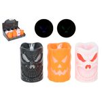 Dekoracja LED świeca dynia 9,5 cm mix 1 szt.