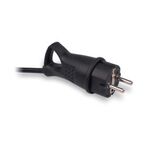 Wtyczka gumowa prosta z/u Uni-Schuko 16 A czarna IP44 16 A 250 V~