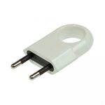 Wtyczka płaska 10 A 250 V biała