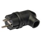 Wtyczka gumowa kątowa z/u Uni-Schuko 16 A czarna IP44 16 A 250 V~