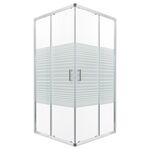 Kabina natryskowa Madera Str 90 SOLO kwadratowa 89 x 89 x 190 cm bez brodzika profil chrom Kerra