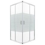 Kabina natryskowa Madera Str 80 SOLO kwadratowa 79 x 79 x 190 cm bez brodzika profil chrom Kerra