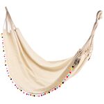 Hamak 200 x 80 cm z pomponami