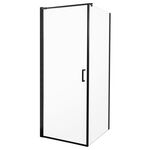 Kabina natryskowa HERA 90 bez brodzika czarne profile Kerra