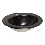 Umywalka KR-132 BLM wpuszczana czarny mat Kerra