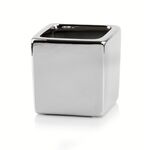 Wazon kostka kwardrat 9 cm srebrny