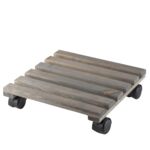 Podstawka na kwiaty kwadratowa 28,5 cm szara