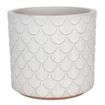 Donica 4397 szkliwo CYLINDER mrozoodporna 28 x 25 cm krem 044