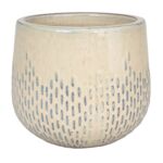 Donica 4350 szkliwo 20,5 x 18 cm mrozoodporna krem 003