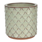 Donica 4397 szkliwo CYLINDER mrozoodporna 22 x 20 cm zieleń 004