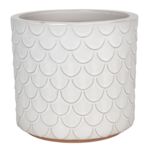 Donica 4397 szkliwo CYLINDER mrozoodporna 17 x 16 cm krem 044