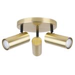Lampa sufitowa COLLY mosiądz 3 x 15 W GU10 klosz mosiądz