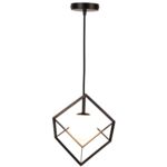 Lampa wisząca WEERT 1 x 28 W G9 15 x 15 cm czarny, złoty