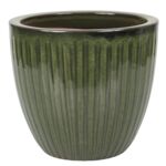 Donica 4377 szkliwo mrozoodporna 36 x 32,5 cm zieleń 013