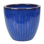 Donica 4377 szkliwo mrozoodporna 28 x 28 cm niebieski 007