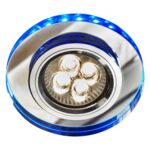 Oprawa stropowa SS-23 GU10 50 W+SMD 2,1 W niebieski/chrom