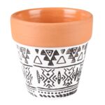 Osłonka AXEL terrakota 8 x 8 x 8 cm czarno-biały