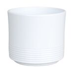 Osłonka ceramiczna CYLINDER RILLE 992 20 cm biała