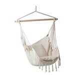 Krzesło brazylijskie z poduszkami ecru 100 x 90 cm