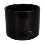Osłonka ceramiczna CYLINDER RILLE 992 28 cm czarna