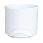 Osłonka ceramiczna CYLINDER RILLE 992 22 cm biała