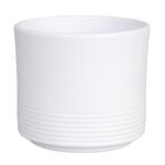 Osłonka ceramiczna CYLINDER RILLE 992 22 cm biała mat