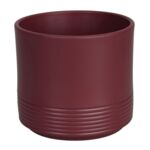 Osłonka cylinder Rille 14 cm matowy palisander bordowy